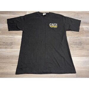 CSI Las Vegas Vintage Y2K Heavyweight Tee Shirt Crew Neck Embroidered Adult Sz M